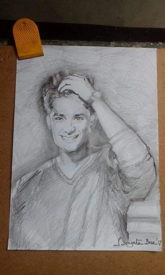 Portrait painting by Swagata Bose